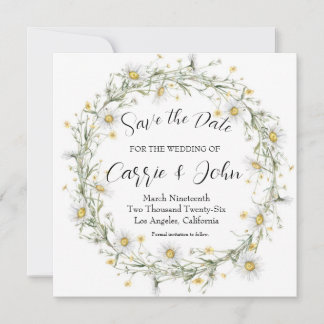 Daisy Wedding Save the Date Card