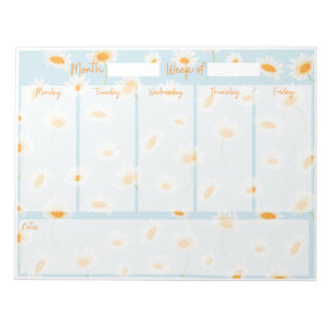 Daisy Weekly Desk Planner Notepad