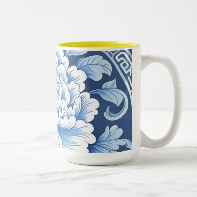 Daisy White Ceramic Mug (Right)