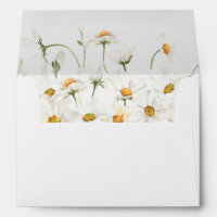 Daisy White Floral Envelope
