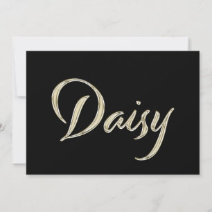 Daisy white gold Handwriting Card