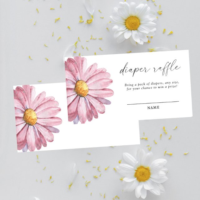 Daisy Wildflower diaper raffle Enclosure Card (Creator Uploaded)
