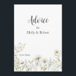 Daisy Wildflower Wedding  Advice Card<br><div class="desc">Our Daisy Wildflower Wedding Advice Card is a wonderful way to celebrate and share your joyous event. These beautiful daisies are perfect for spring or summer,  any garden themed wedding.</div>