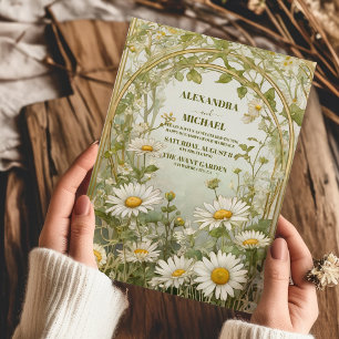 Daisy Wildflowers modern Wedding Invitation