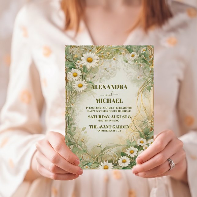 Daisy Wildflowers modern Wedding Invitation (Creator Uploaded)