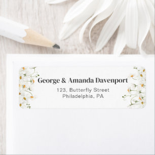 Daisy Wildflowers Return address label