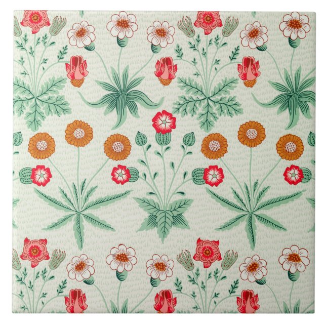 Daisy, William Morris Ceramic Tile (Front)
