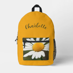 Daisy with Name Printed Backpack
