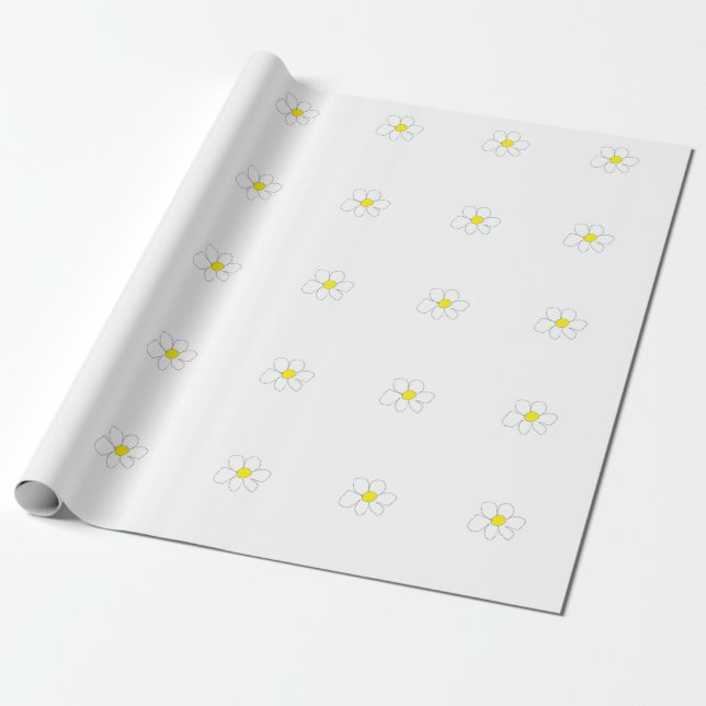 Daisy Wrapping Paper (Unrolled)