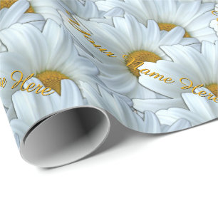 Daisy Wrapping Paper Personalised Gift Paper