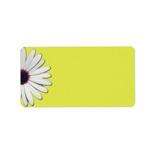 Daisy Yellow Address Labels