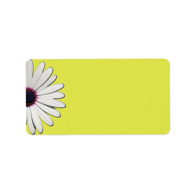 Daisy Yellow Address Labels (Front)