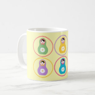 Daisyflower Matryoshka Coffee Mug