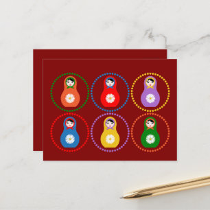 Daisyflower Matryoshka Postcard