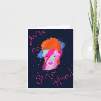 Daivid Bowie Ziggy Startdust Mothers Day Card