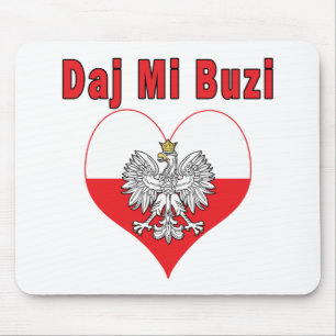 Daj Mi Buzi Eagle Heart Mouse Pad