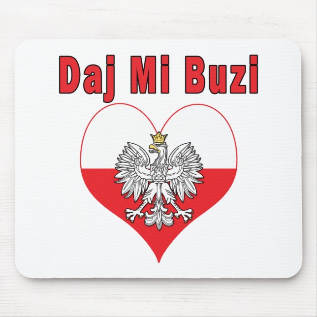 Daj Mi Buzi Eagle Heart Mouse Pad (Front)