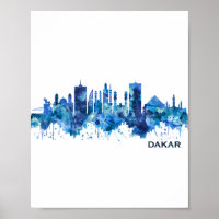 Dakar Senegal Skyline Blue