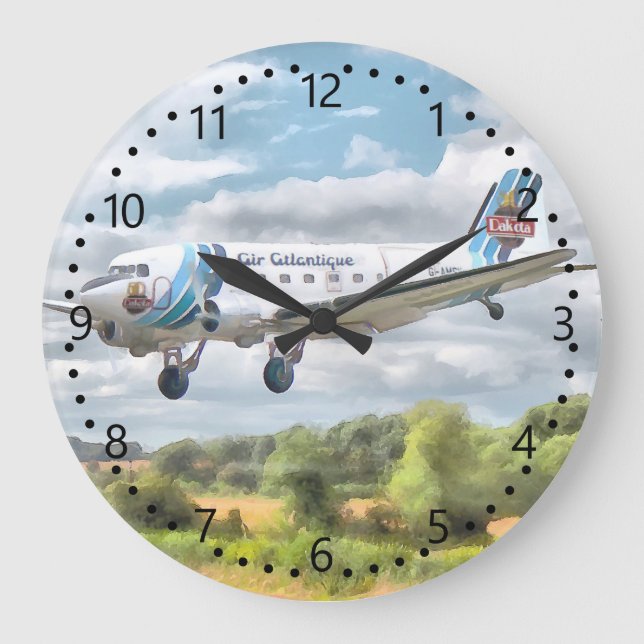 Dakota "Cleared to land" Number/minute dial Large Clock (Front)