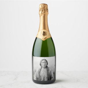 Dakota Leader Sitting Bull Native American Indian  Sparkling Wine Label