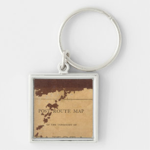 Dakota Territory post route map Key Ring