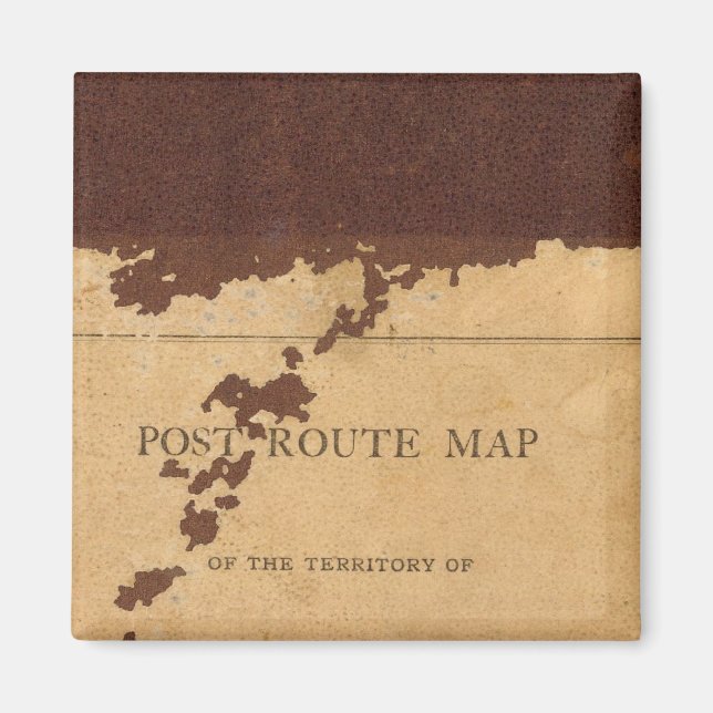 Dakota Territory post route map Magnet (Front)