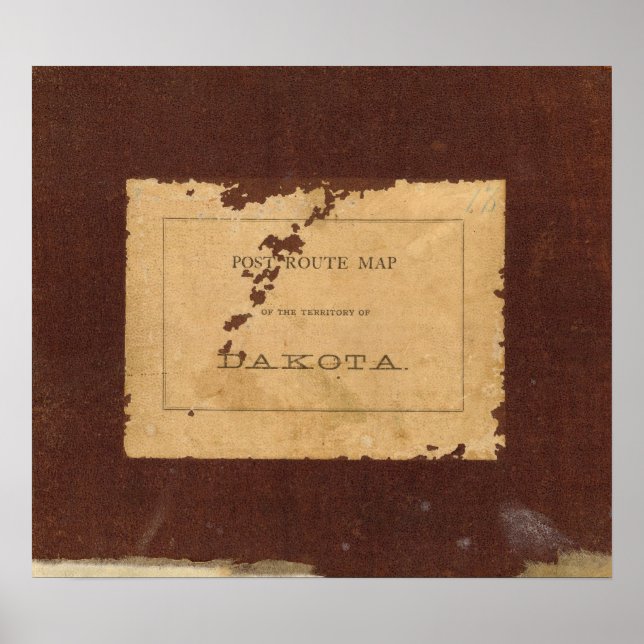 Dakota Territory post route map Poster (Front)