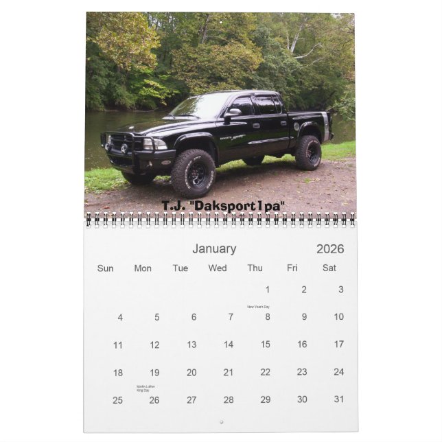 Dakota USA 2007 Truck of the Month Calendar (Jan 2026)