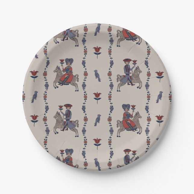 Dala B - Round Paper Plates (Front)