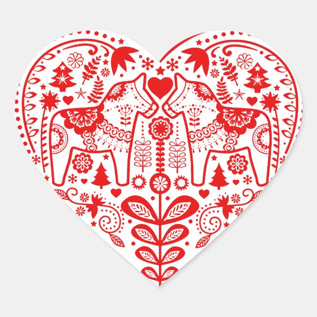 Dala Heart Sticker (Front)