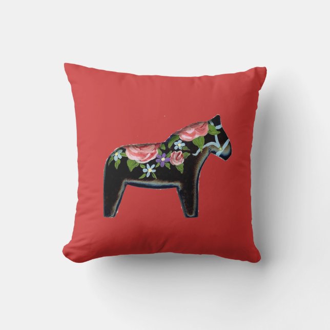 Dala Horse American MoJo Pillow (Front)