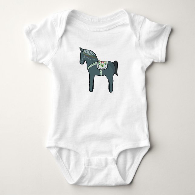 Dala horse baby bodysuit (Front)