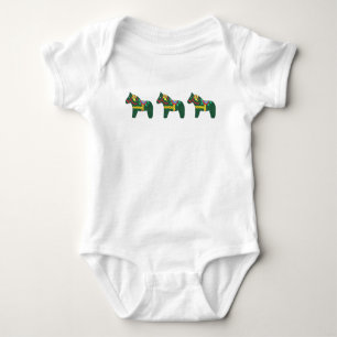 Dala Horse Baby Romper Baby Bodysuit