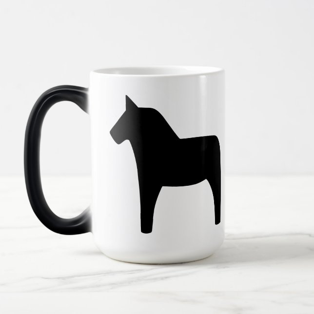 Dala Horse Black Magic Mug (Left)