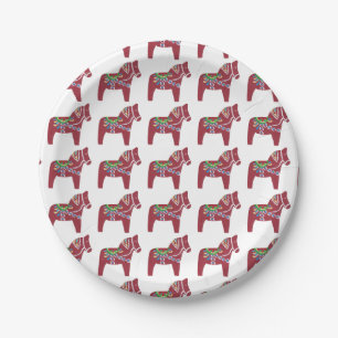 Dala Horse by Julia Persson-Morrill Dinner Plate
