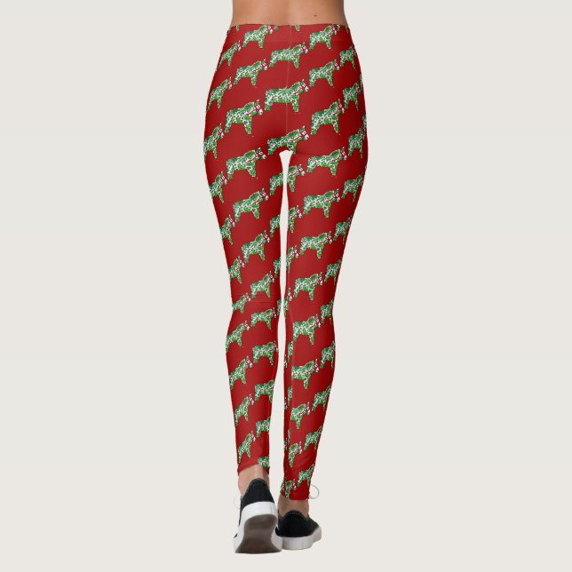 Dala Horse Christmas Leggings (Back)