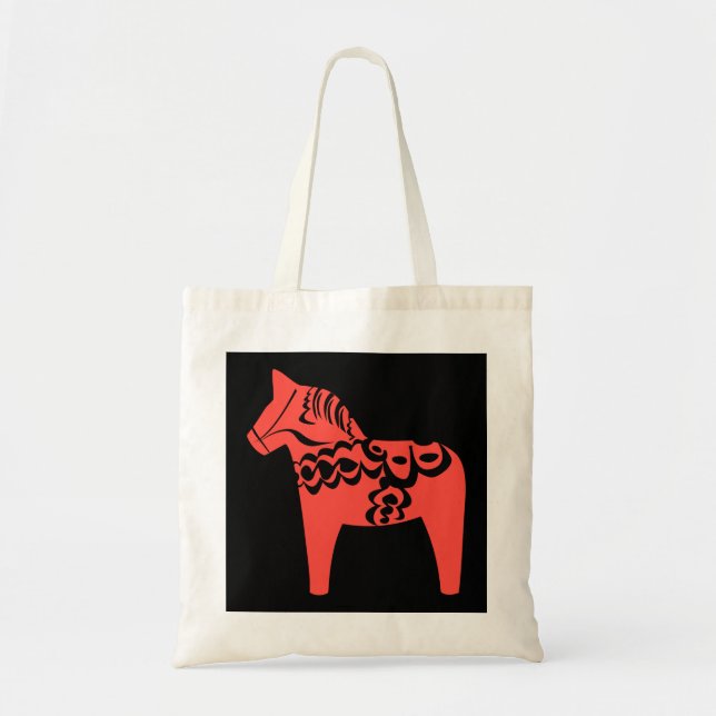 Dala Horse Hoodie Dalarna Swedish Sweden Sverige G Tote Bag (Front)