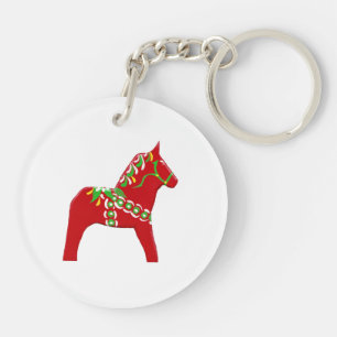 Dala Horse Key Ring