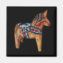 Dala Horse, Natural Wood