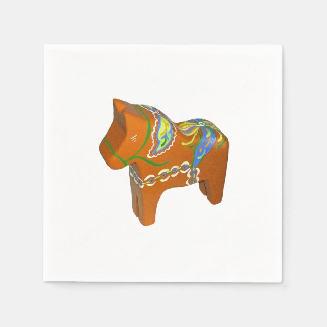 Dala Horse Paper Napkins (Front)