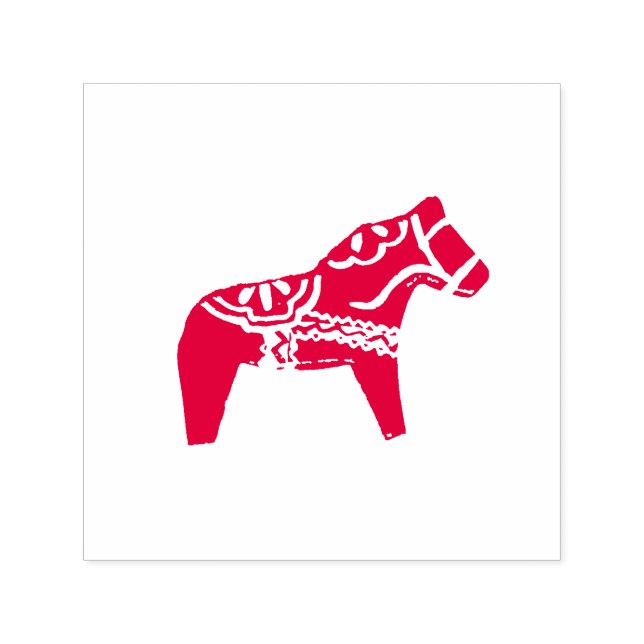 Dala Horse Self Inking Rubber Stamp (Design)