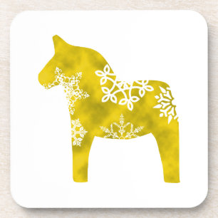 Dala Horse Snowflake Coaster