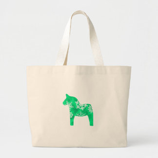Dala Horse Snowflake Large Tote Bag