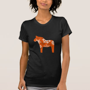 Dala Horse Snowflake T-Shirt