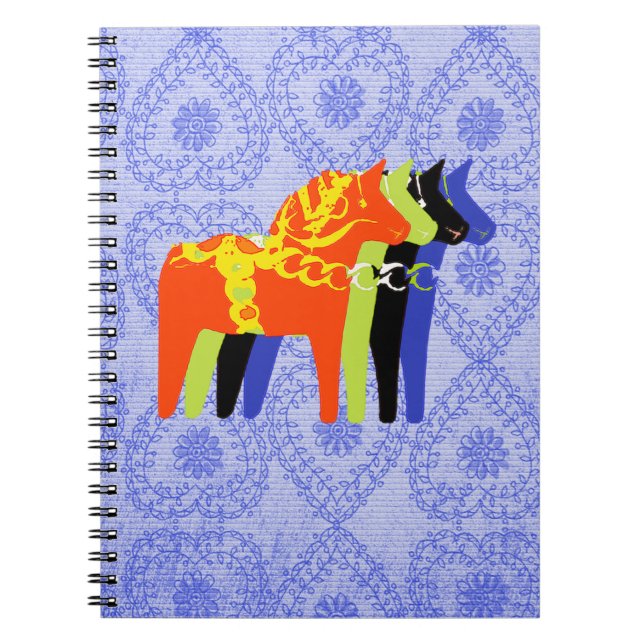 Dala Horse Spiral - Notebook (Front)