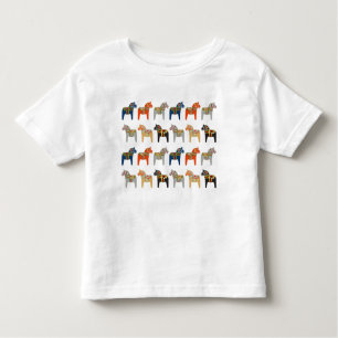 Dala Horse Swedish Folk Art Pattern Toddler T-Shirt