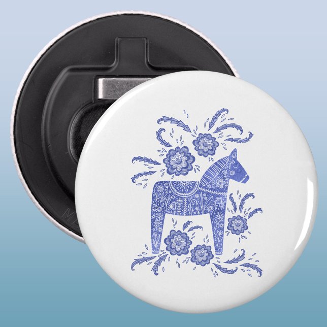 Dala Horse Traditional Blue Bottle Opener (Creator Uploaded)