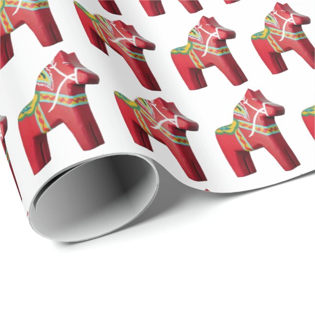 Dala Horse Wrapping Paper (Roll Corner)