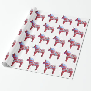 Dala Horse Wrapping Paper