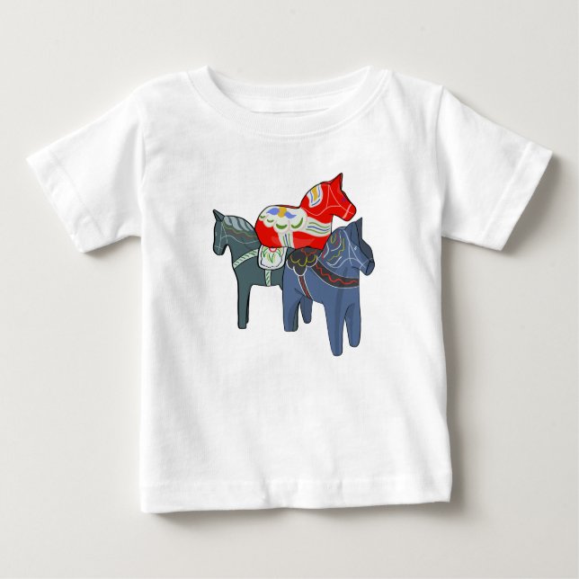 Dala Horses Baby T-Shirt (Front)